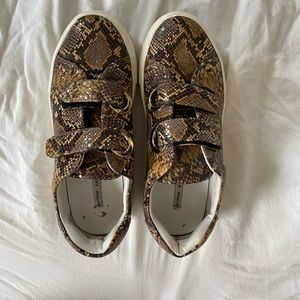 & Other Stories Snake Skin Sneaker Platforms